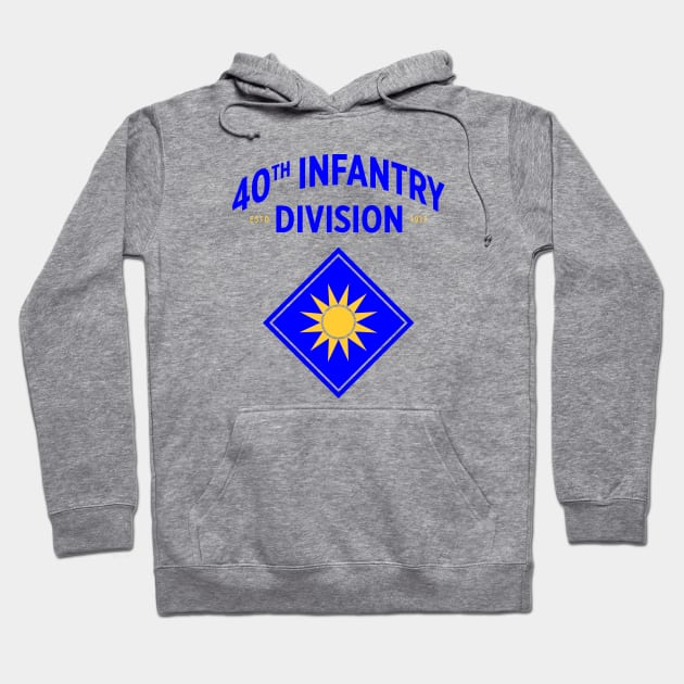 40th Infantry Division United States Military Hoodie by TNM Design